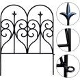 thumbnail image 4 of Decorative Garden Fence 32 in (H) x 10 ft (L) Outdoor Rustproof Metal Dog Pet Fence Animal Barrier, Garden Fencing Panel Border for Yard Patio Flower Bed, 4 of 7