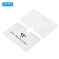 thumbnail image 3 of Fundas bloqueadoras RFID Uxcell para prevención de robo de identidad, protector seguro para tarjetas de crédito, paquete de 20, color blanco, 3 of 6