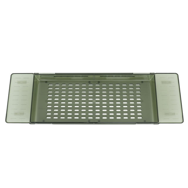 Adjustable Bathtub Tray, Waterproof PET Bath Shelf Fits Most Tubs, Large Capacity Expandable Drain Bath Shelf Caddy Tray, Multifunctional Bathtub Storage Rack for Bathroom