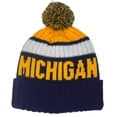 thumbnail image 1 of Gorro de punto Hoiboo Michigan con pompón de invierno para hombre y mujer, 1 of 6