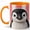 Orange, variant on Baby Penguin Coffee Mug, Arctic Bird Mug, Ceramic 11 oz