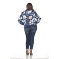 thumbnail image 4 of White Mark Women's Plus Size Floral Bomber Jacket, 4 of 5