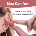 thumbnail image 4 of WeCare Individually Wrapped Soft Foam Earplugs - 30 Pairs - 33dB - Comfortable Ear Plugs for Sleeping, Construction, 4 of 7