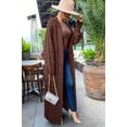 thumbnail image 4 of Pull à Manches Longues pour Femmes Solide Automne Hiver Casual Tricot Wrap Cardigan, 4 of 5