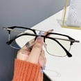 thumbnail image 4 of YAOBAMM Flexible Blue Light Glasses Blue Light Blocking Glasses Unisex Large Frame Half Clear View Strong Hinge Eye Protection Clear Bluelight Glasses Spectacles, 4 of 6