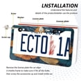 thumbnail image 3 of Aluminum License Plate Frame 2 Pack Car Exterior Accessory Car Tag Holder for Front Rear Plates Cars Decor Teal and Orange Butterflies, 3 of 7