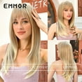 thumbnail image 5 of European and American Style Full Head Wig with Bangs Long Straight Hair High Layer Matte Natural Age-Reducing Face-Slimming Full Wig, 5 of 10