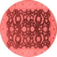 thumbnail image 1 of Ahgly Company Indoor Round Oriental Red Traditional Area Rugs, 4' Round, 1 of 4
