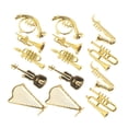 thumbnail image 4 of WHAMVOX 14Pcs Miniature Musical Instrument Models Golden Plastic Resin Decoration for Educational Purposes, 4 of 7