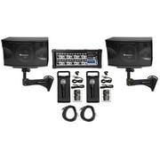 2) Rockville KPS80 8" 3-Way 800w Karaoke Speakers+Mixer+Wall Mount Brackets+Mics