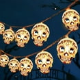 thumbnail image 6 of COFEST Halloween Skull Light String Luminous Horror Skull Decor Spooky Skull Pendant Lights Halloween Versatile Glowing Skulls C, 6 of 9
