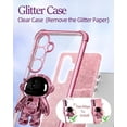 thumbnail image 4 of for Samsung Galaxy A25 5G Phone Case Women Girls Cute Astronaut Glitter Sparkly Girly Cover with 6D Astronaut Hidden Stand Kickstand Design Sparkle Bling Cases for Samsung A25 5G 6.5'' Pretty, 4 of 11