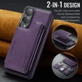 thumbnail image 2 of ELEHOLD Magnetic Wallet Case For Samsung Galaxy S25 Edge,2-in-1 Mag Safe Case with Removable Card Holder, Kickstand Shockproof Protection Cover For Samsung Galaxy S25 Edge,Purple, 2 of 9