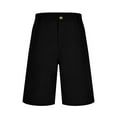thumbnail image 4 of Men's Linen Shorts - Elastic Waist Casual Beach Pants with 7" Inseam, 4 of 6