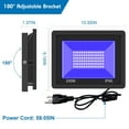 thumbnail image 4 of INDMIRD 100W LED UV FloodLight Modern Waterproof IP66 Spotlight Ultraviolet Light Switch Porch Garden Patio Exterio Garage Party Lamp, 4 of 8
