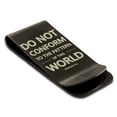 thumbnail image 2 of Stainless Steel Do Not Conform Romans 12:2 Engraved Money Clip Credit Card Holder, 2 of 2