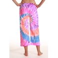 thumbnail image 3 of Just Love 100% Cotton Women Pajama Capri Pants Sleepwear (Tie Dye Colorful Swirl, Medium), 3 of 3