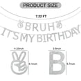 thumbnail image 3 of Cartel de cumpleaños RICHHHA Bruh It's My Birthday, plateado, 2,2 m, 3 of 6