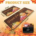 thumbnail image 3 of Red Truck Pumpkin Fall Kitchen Rugs Set of 2,Non Skid Washable, Home Seasonal Fall Holiday Party Autumn Harvest Thanksgiving Kitchen Mat 17"x47"+17"x30", 3 of 6