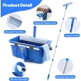 thumbnail image 5 of Professional Window Cleaning Kit with Bucket 3 Gallon, 76" Long Handle Window Squeegee and Microfiber Scrubber, High Windows Washing Equipment, Window Cleaner Tool for Commercial, Home, Outdoor, Car, 5 of 7