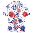 thumbnail image 5 of UngA 250th Anniversary Shirt, Men's American Flag Hawaiian Shirt Patriotic Short Sleeve Button Down Tshirts 4th of July Summer Beach Outfit (Blue,XL), 5 of 6