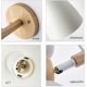 thumbnail image 4 of Lámpara de pared de madera para interiores con interruptor, aplique de pared de aluminio giratorio para bar, dormitorio, cocina, restaurante, cafetería, pasillo, E27, blanco, 4 of 4