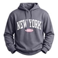thumbnail image 4 of WIZUTIZ Men's Letter Print Fleece Pullover Hoodie With Kangaroo Pocket Long Sleeve Streetwear Casual Fall Winter Sweatshirt, 4 of 5
