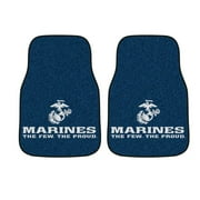 Marines 2-pc Carpeted Car Mats 17"x27"