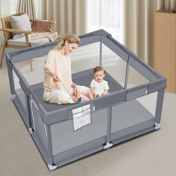 Baby Playpen Jaobeem para bebés y niños pequeños 127 x 127 cm