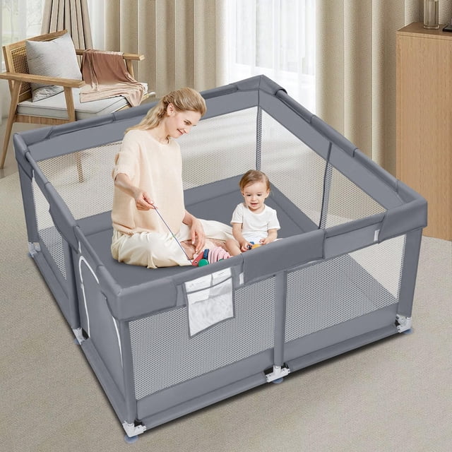 Baby Playpen Jaobeem para bebés y niños pequeños 127 x 127 cm