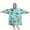 Light Blue Dinosaurs-2, variant on Wearable Oversized Blanket,Light Blue Dinosaurs Palms Eggs Pattern Wearable Blanket Hoodie for Adults,Cozy Hooded Blankets with Super Pockets,Super Warm Fuzzy Pullover for Women & Men