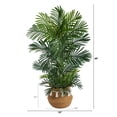 thumbnail image 2 of Nearly Natural 4' UV Resistant Areca Palm Artificial Tree in Woven Planter with Tassels, 2 of 4