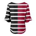 thumbnail image 6 of Stralyhd 3/4 Length Sleeve Womens Tops 2026 Summer Loose Casual V Neck Henley Blouses Beach Vacation Tops Work Shirts Black XXL, 6 of 6