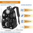 thumbnail image 3 of Sun and Moon Gothic Pattern 17" School Backpacks for Teens,Waterproof Oxford Fabric,S-Shape Padded Straps for School,Travel,Hiking,Camping, 3 of 6