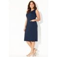 thumbnail image 3 of Catherines Women's Plus Size Ponte Sleeveless Shift Dress, 3 of 4