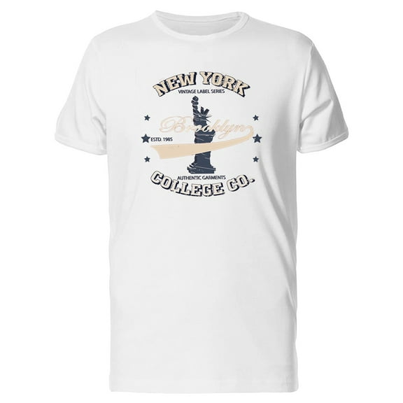 New York College Co Statue Tee Men's - Men T-Shirt, Large