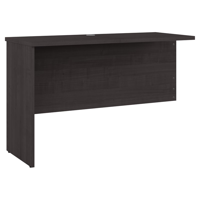 Bestar Logan 48" Contemporary Engineered Wood Desk Return in Charcoal