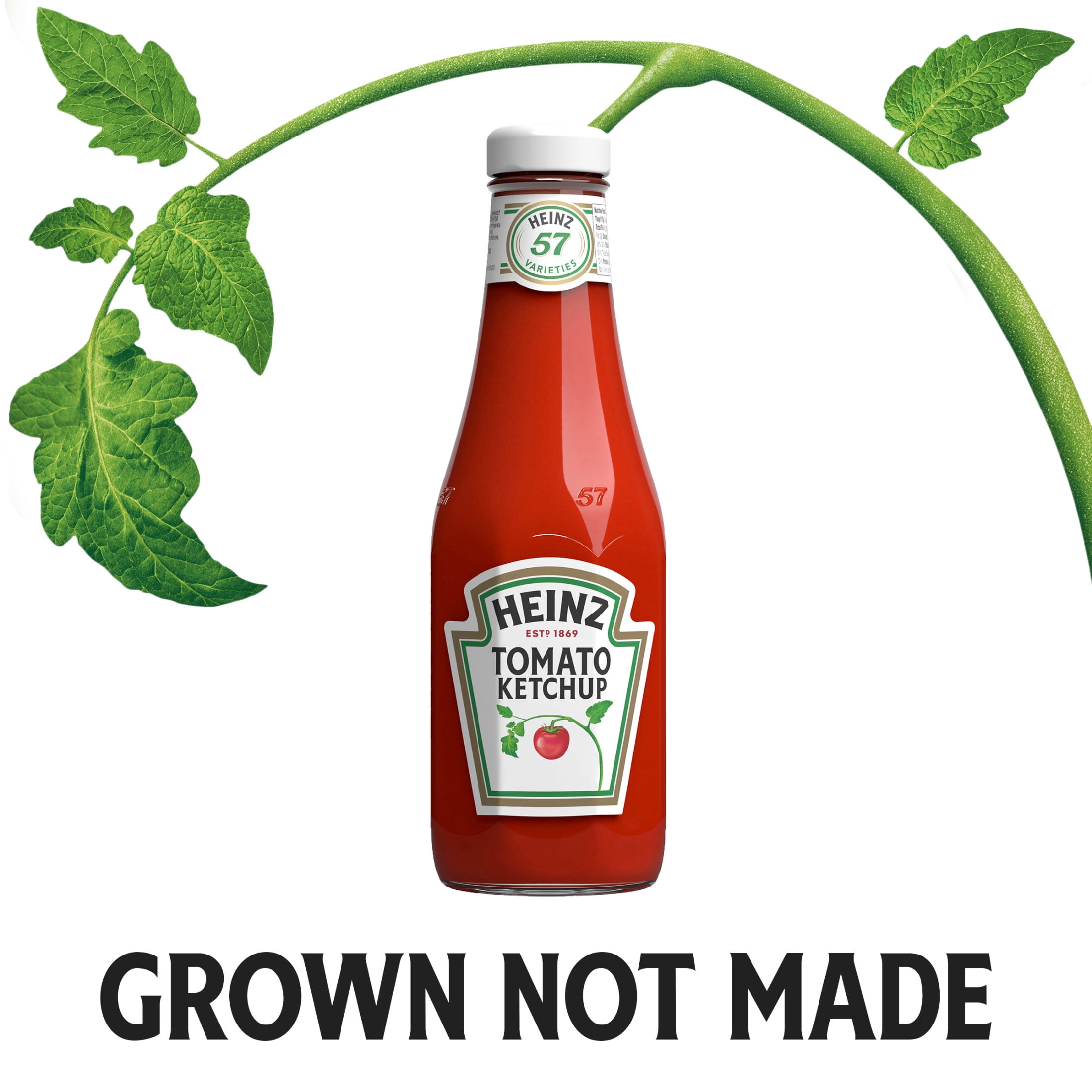 Heinz Tomato Ketchup Glass Bottle, 1 Bottle, for Easy Sharing and Easy Serving, Gluten-Free, 14 oz