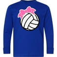 thumbnail image 3 of Inktastic Volleyball with Pink Bow Long Sleeve Youth T-Shirt, 3 of 5