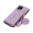 thumbnail image 5 of Wallet Case for Galaxy A22 5G, Detachable Crossbody Lanyard Strap PU Leather+Soft TPU Bumper Magnetic Clasp Back Flip Credit Card Slots Kickstand Cover for Samsung Galaxy A22 5G, Purple, 5 of 8