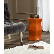 Safavieh Modern Hexagon Indoor/Outdoor Garden Patio Stool, Orange