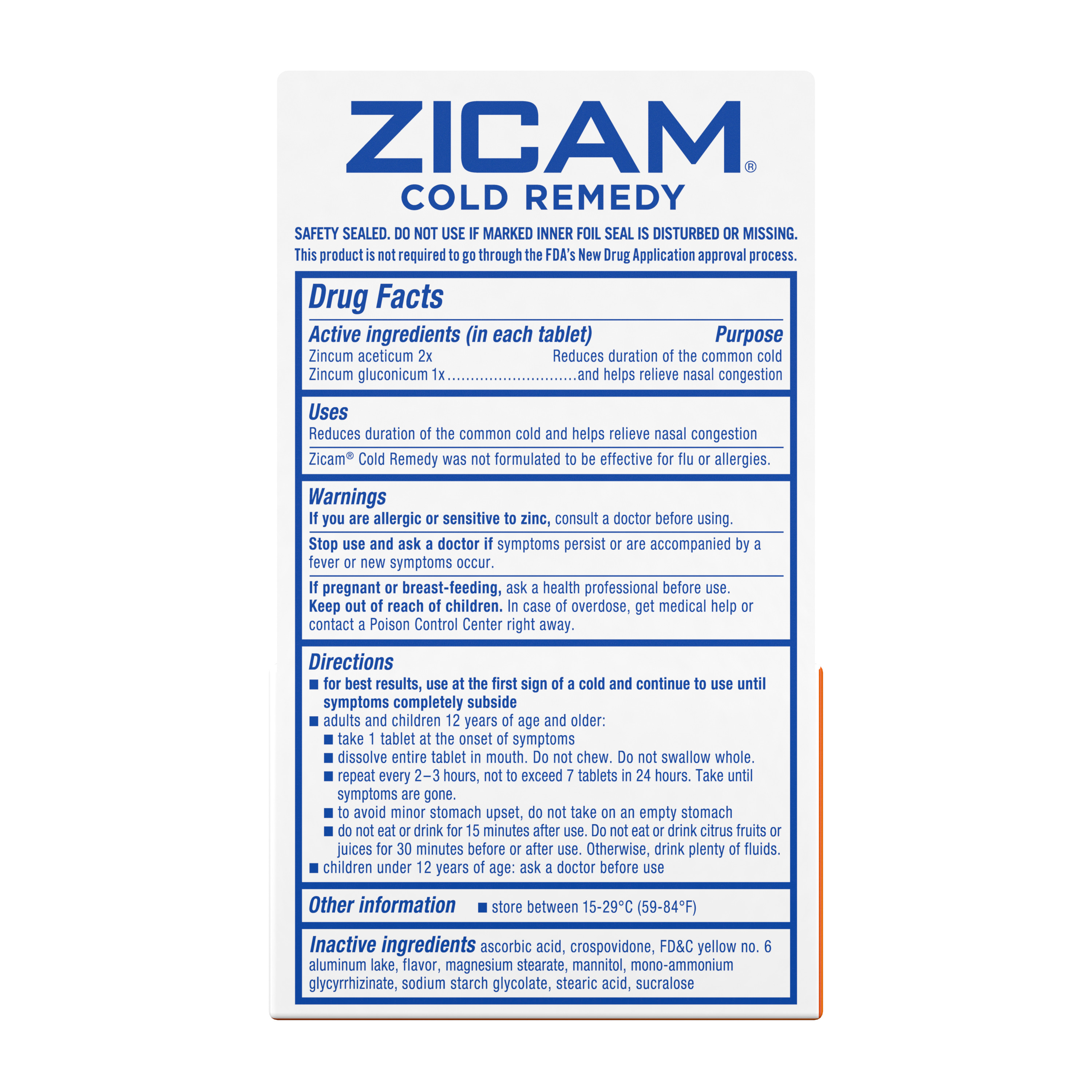 Zicam Cold Remedy Zinc RapidMelts, Citrus Flavor, Homeopathic Cold Shortening Medicine, 25 Count - image 2 of 11