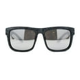 thumbnail image 2 of Kush Mirrored Brushed Plastic Wood Grain Iconic Horn Rim Sunglasses Grey Wood - Silver Mirror, 2 of 4