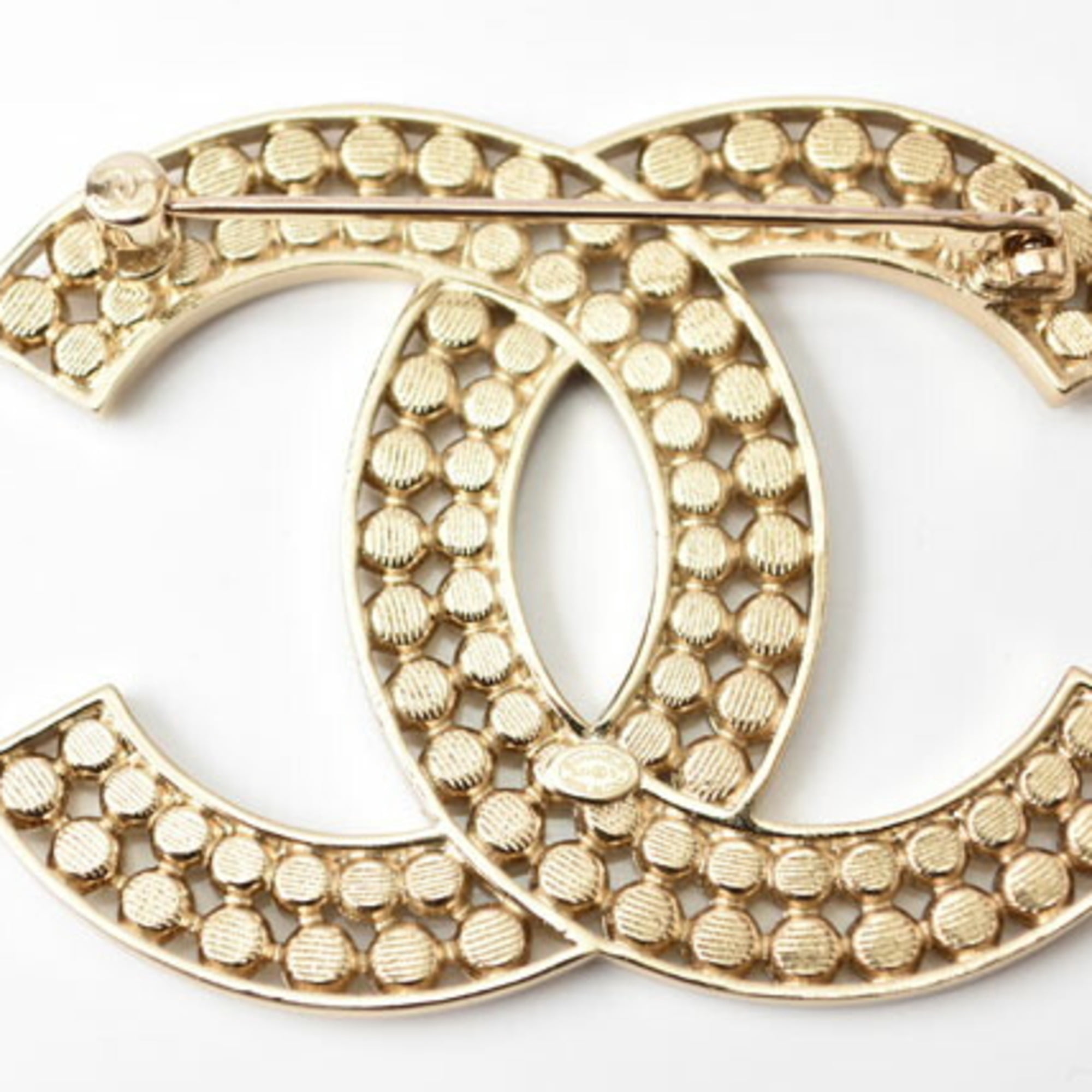CHANEL まとめ売り Pre-Owned CHANEL Brooch Pin Coco Mark Rhinestone Gold - Walmart.com