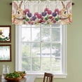 thumbnail image 3 of 2 Pack Valances for Window, Easter Bunny Short Curtains for Kitchen Bedroom Living Room, Spring Colorful Daisy Flowers Rabbit Vintage Rod Pocket Small Window Treatment Valance Drapes 42 x 12 Inch, 3 of 8
