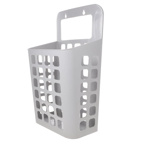 Plastic Detachable Laundry Container Hanging Storage Basket Organizer Household Supplies (Large, Grey)