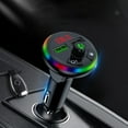 thumbnail image 1 of Shiny Car Stuff Qwtwty Bluetooth Transmitter for Car 7 Color LED Bluetooth Car Adapter with 5V/3.1A Charging Handsfree Car Kit Rotatable Portable on Clearance, 1 of 9