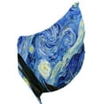 thumbnail image 3 of GZHJMY Women Girls Long Silk Scarf, Starry Night Oil Painting Summer Lightweight Shawl, Outdoor Floral Large Wrap 71X35 Inch, 3 of 5