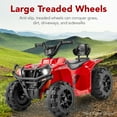 thumbnail image 3 of Best Choice Products 12V Kids Ride-On ATV Quad w/ Bluetooth, 2.4mph Max, Treaded Tires, LED Lights, Radio - White, 3 of 8