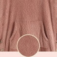 thumbnail image 5 of Fesfesfes Women Hooded Fleece Asymmetrical Button Hem Plus Size Hoodie Top Sweater Blouse Under $10, 5 of 9